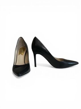 Marc Fisher Black Leather Stiletto Heels
